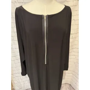 NWT Lane Bryant black shift dress Exposed 1/2 Zipper Plus Size 22/24 thumbnail 2