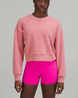Lululemon Perfectly Oversized Cropped Crew Softstreme Size 2 thumbnail 1