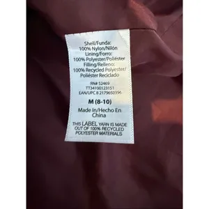 Time and Tru burgundy onion quilted puffer barn jacket size M 8/10 thumbnail 7