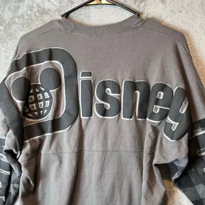 Walt Disney World Plaid Mickey‎ Mouse Spirit Jersey Black Gray Size Small thumbnail 6
