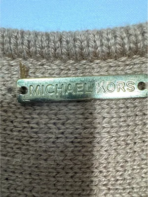 Michael Kors Cozy Camel Knit Sweater with Side Zipper - Size thumbnail 7