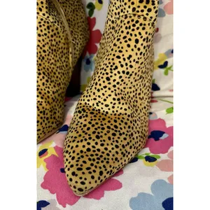 Crown & Ivy Azalea Cheetah Sz6 Knee High Fabric Pointy Toe Side Zip Boots thumbnail 12