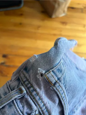Calvin Klein vintage purple wash distressed shorts 28 thumbnail 9