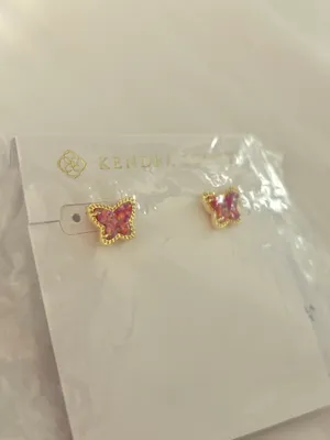 Kendra Scott Lillia Pink Butterfly Stud thumbnail 3