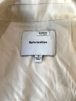 Reformation Rylan Top in Cream 8 Womens Sleeveless Collared Button up thumbnail 9