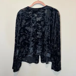 Rabbit Rabbit Designs Vintage Black Burnout Velvet Floral Jacket 20 Whimsigoth thumbnail 9