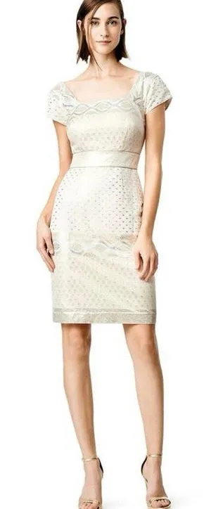 Marchesa Voyage Arabian Stars Align Ivory Sheath Formal Dress Women’s 4 thumbnail 1