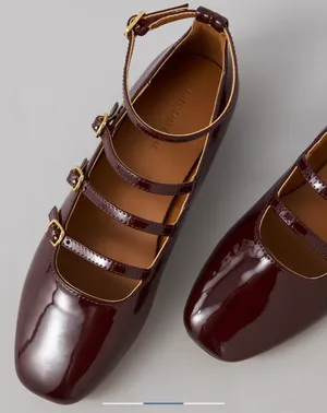 American Eagle Burgundy ballet flats thumbnail 4