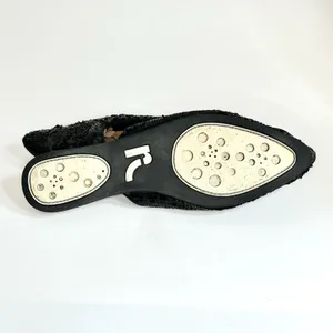 Report Black Beaded & Sequined Mules With Bamboo Insole thumbnail 4
