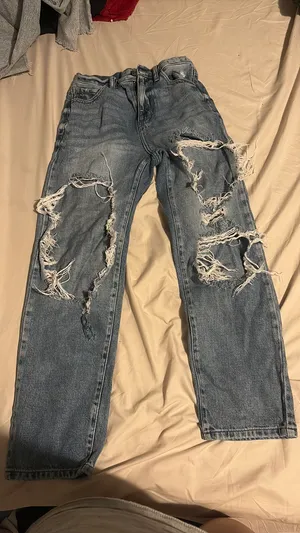 KanCan USA Jeans High-Waisted Straight-Leg Ripped thumbnail 1