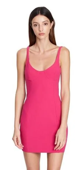 Bec & Bridge Size 8 Pink Amelie Scoop Neck Bodycon Bustier Mini Dress sexy thumbnail 1