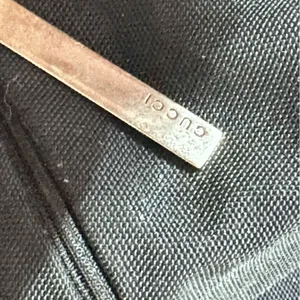 Gucci Drawstring Bucket Bag Leather Silver Chain Link Strap Nylon Vintage thumbnail 5
