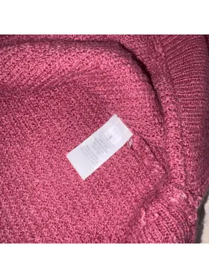 Aerie Cozy Ribbed Knit Crewneck Sweater RN: 54485 In Mauve, Woman’s Size Small thumbnail 5
