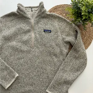 Patagonia Better Sweater Quarter 1/4 Zip‎ Fleece Pullover Grey Large thumbnail 2