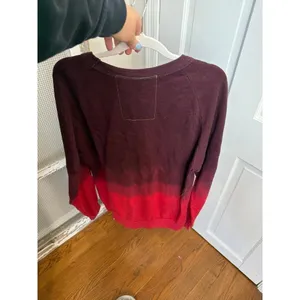Aviator Nation Dip Dye Red Ombre Fade Rainbow Crewneck Sweatshirt women's xxl thumbnail 3