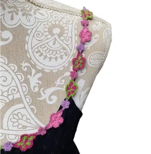 Whimsigoth Betsey Johnson Y2K Swiss Dot Slip Dress Pink Flowers NWT M thumbnail 8