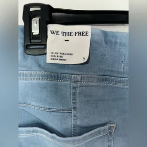 NWT We The Free In My Feelings Cropped Slim Flare Jeans Sold Out On Free People thumbnail 3