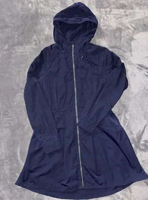 Lululemon Women’s Pack & Glyde Hooded Jacket‎ Windbreaker Navy Blue Size 4 thumbnail 1
