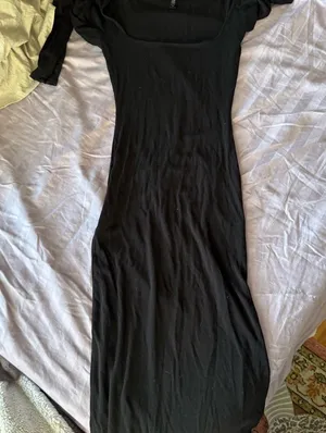 Skims black long sleeve dress thumbnail 1