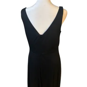 Alex Evenings Gown Women 10 Black Excellent Knot Front V-Neck Chiffon Maxi Dress thumbnail 7