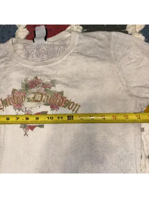 Vintage Y2K Harley-Davidson Floral “Live to Ride” Woman’s Medium Open Road Tee thumbnail 7