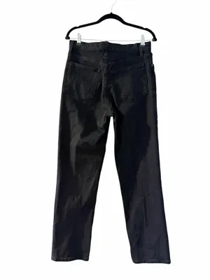 ABERCROMBIE The 90's Straight Ultra High Rise Black Jeans Sz 28 thumbnail 4