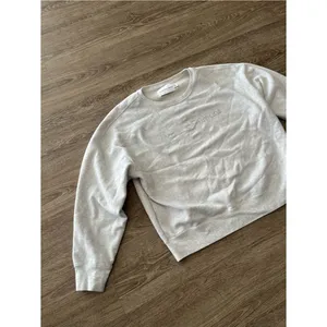 Calvin Klein Jeans Pullover Sweatshirt Womens XL Light Gray Crewneck Logo Fleece thumbnail 3