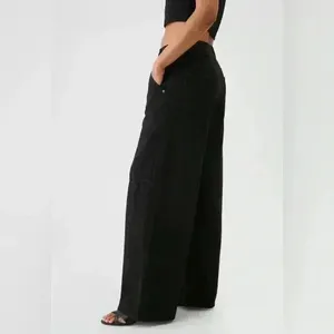 NWT Gap Mid Rise UltraSoft Baggy Wide Leg Jeans~ Black ~ 12 /31 thumbnail 3