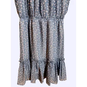 Love Ady NWT Blue Floral Halter Mini Dress Ruffle Hem Summer Sundress Size Large thumbnail 8