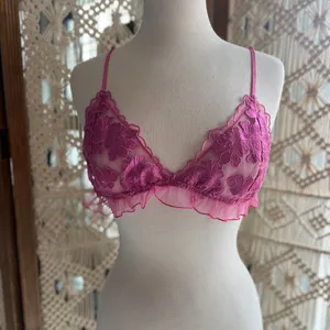 Free People Floral Lace Pink Bralette thumbnail 4