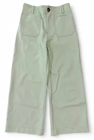 Maeve by Anthropologie The Colette Wide Leg Crop Faux Leather Edition Mint 27P thumbnail 6