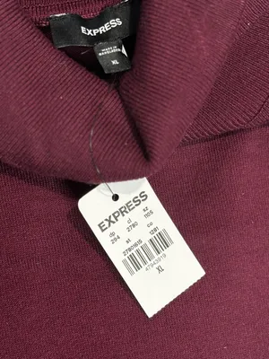 Express Women's Burgundy Long Sleeve Turtleneck Sweater Dress Size XL thumbnail 3