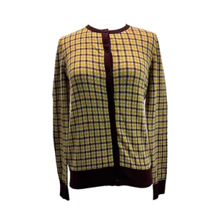 Ann Taylor Plaid Long Sleeve Cardigan S Academia Preppy Fall Vtg Retro Office thumbnail 2