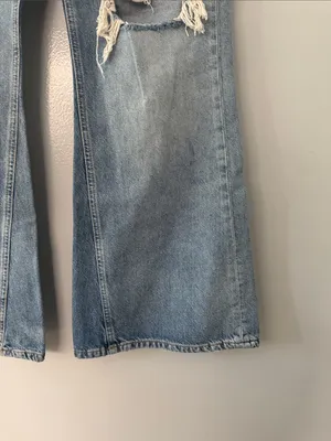 Free People We the Free Women's High Rise Flare Jeans Size 30 ButtonFly thumbnail 5