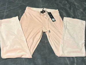 VON DUTCH Pink Velour Drawstring Pants Size Medium thumbnail 1