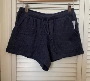 Gap Body Pajama Shorts Bainbridge Blue Waffle S thumbnail 1