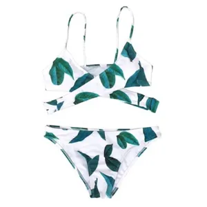 Cupshe ✨Fresh Leaves Printing Cross Padding Bikini Set✨ thumbnail 3