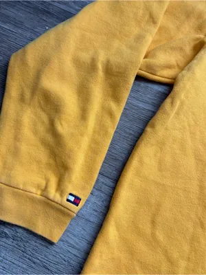 Y2K Tommy Hilfiger Yellow 'Classics' Crewneck Sweatshirt Preppy Fall Winter thumbnail 4