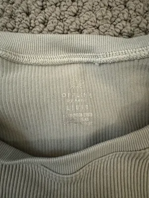 Aerie OFFLINE Long Sleeve Cropped Shirt thumbnail 3