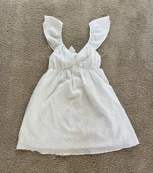 American Eagle Dress White Mini Tie Back thumbnail 1