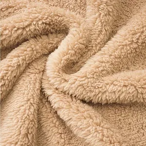 Cozy Teddy Sherpa Zip-Up Jacket Beige Fuzzy Fleece Coat Gorpcore Winter L thumbnail 5