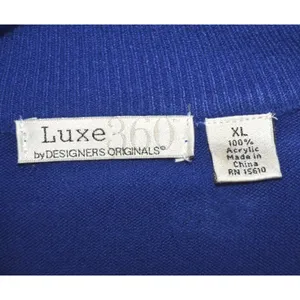 Designers Original Luxe 360 Ladies Blue Mock Neck Sweater Size XL Shoulder Zip thumbnail 7