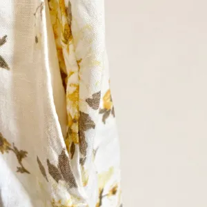 Universal Threads Womens Floral Linen‎ Blend Lace Trim Ruffle Mini Dress White S thumbnail 5