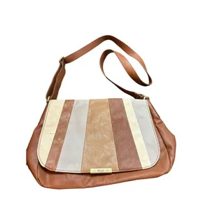 Relic Women's Multi-Color Striped Faux Leather Crossbody Bag With Polka Dot Inte thumbnail 1