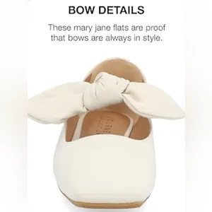Journee Collection‎ Seralinn Tru Comfort Foam Mary Jane Bow Ballet Flats Size 9 thumbnail 4