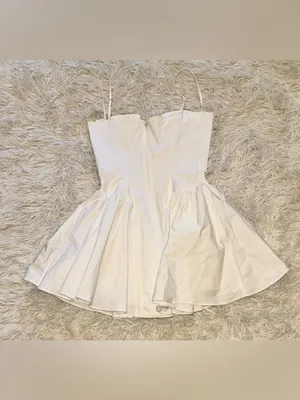 NEW HOUSE OF CB Samaria Corset Fit & Flare white Mini Dress sz S thumbnail 11
