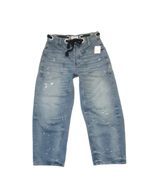 NWT We The Free People Moxie in Timeless Blue Distressed Barrel Jeans 25 thumbnail 4