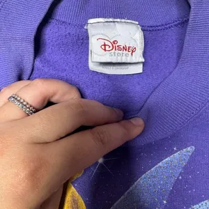 Disney Store Tinkerbell Purple Sweatshirt Vintage 90s Sparkle Small thumbnail 5