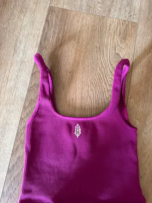 Free People Ruched Purple Crop Top thumbnail 2