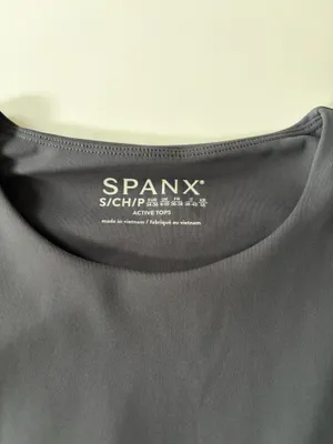 NWT! SPANX Gray Active Peplum Tank thumbnail 3